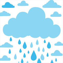 A rain icon. flat vector illustration design
