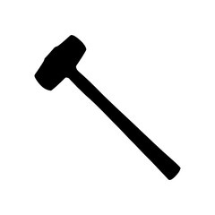 Sledge hammer silhouette vector illustration design on white background.