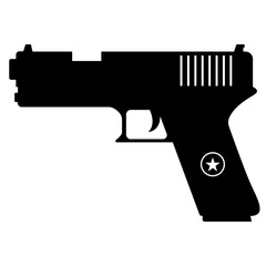 Pistol gun and bullets svg vector cutfile for cricut