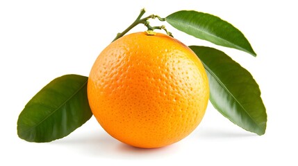 Vibrant Orange with Lush Green Leaves