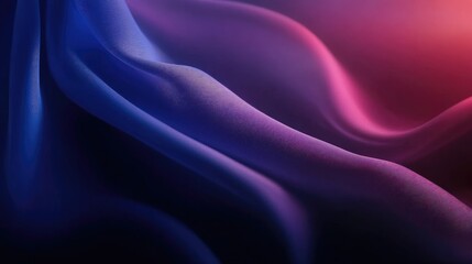 Obraz premium Elegant navy blue satin silk fabric with smooth gradient textures for sophisticated design projects and backgrounds.