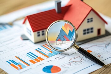 Digital marketing dashboard for home sales  metrics for property listings and market evaluation