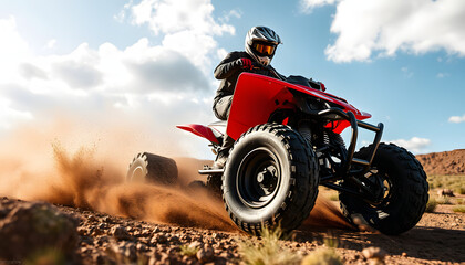 Obraz premium Atv Racer 2, professional photography. isolated with white highlights