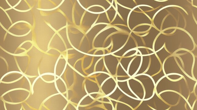 Golden Abstract Swirls Background Pattern - Elegant Design