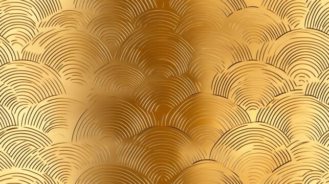 Golden Wave Pattern Background, Luxury Texture Design