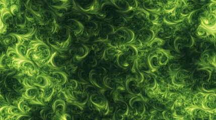 Abstract Green Swirling Pattern Background - Nature Inspired Design