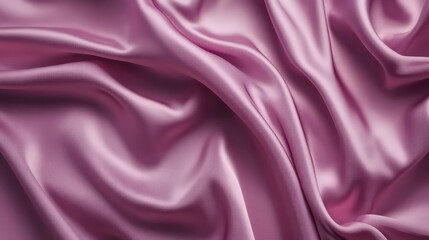 Fototapeta premium Luxurious purple satin fabric elegantly draped, showcasing smooth texture and vibrant color, perfect for stylish textiles and fashion graphy.