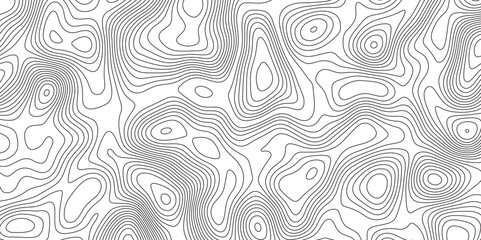 Abstract topographic contours map background. Panorama view gradient multicolor wave curve lines banner background design.