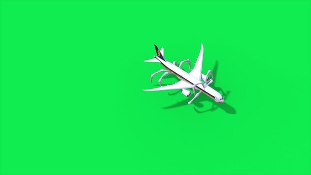 Green Screen Plane Eater Monster, Big Mouth, Top 3D Animations SCP Rendering CGI Cinematic 4K