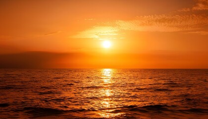 Naklejka premium sunset over the sea. sunset on the beach. sunset on the sea with orange toned.