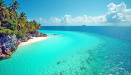 Island Ocean Sea Tropical Nature Crystal Water Coral Discovery