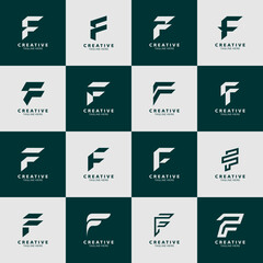 letter f logo inspiration vector collection