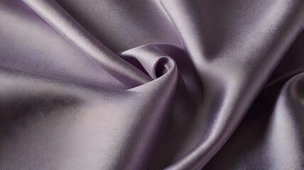 Fototapeta premium Close-up of smooth, flowing light purple fabric, with soft folds and highlights.