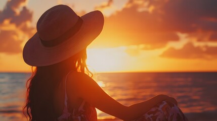 A fashionable young woman wearing a boho chic outfit.
