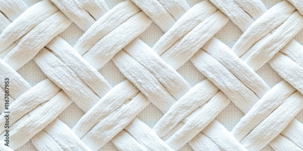 Aufkleber White fabric with a pattern of white strings