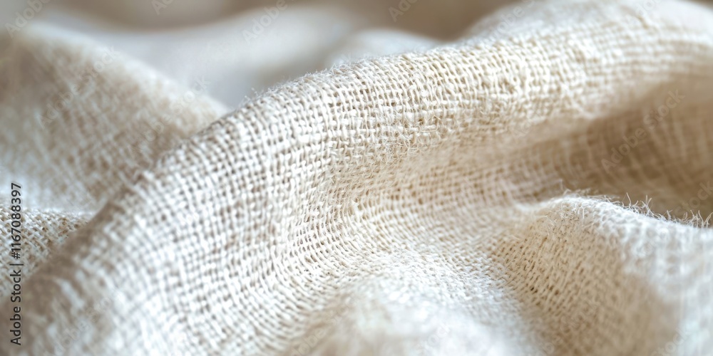 Poster white fabric with a pattern on it