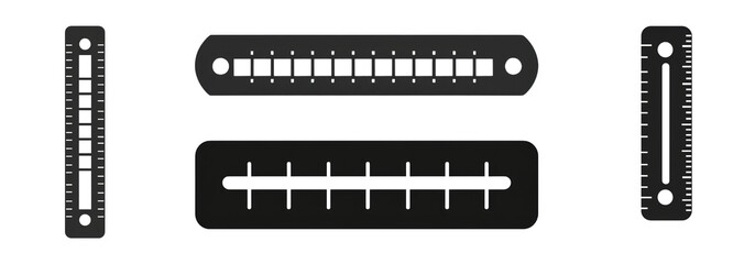 Obraz premium Rulers in various sizes and styles for measurement