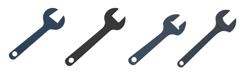 Wrenches in various styles and colors for tool enthusiasts
