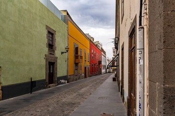 Walking along the old district of las palmas, vegueta. canary islands 2024