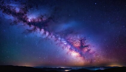 Fototapeta premium Photo backgrounds night sky with stars and clouds S2
