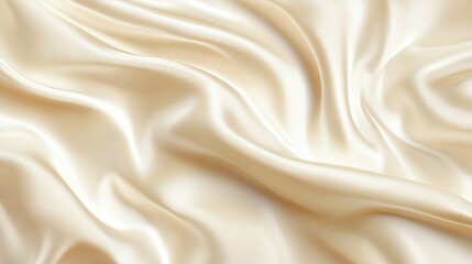 Obraz premium Elegant Draped Cream Colored Silk Fabric Texture