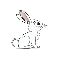 Cute hare or rabbit vector 