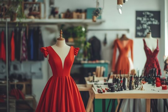 Women   s fashion design studio  a creative atelier for custom tailoring and unique clothing talent