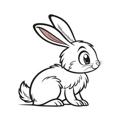 Cute hare or rabbit vector 