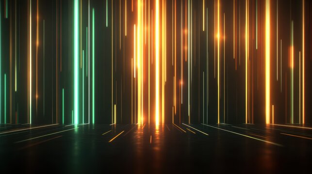 Pulsating light spheres on dynamic digital grid with gradient patterns