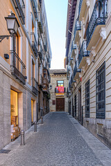 Building facade in the old town, Granada, Spain