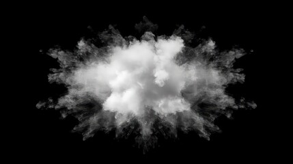 Real smoke exploding outwards with empty center. Dramatic smoke or fog effect for spooky Halloween background.