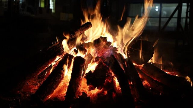 大晦日の焚き火