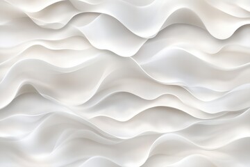 Fototapeta premium Abstract flowing white waves creating a layered texture. Minimalistic design concept for backgrounds