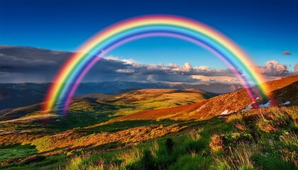 Obraz premium rainbow over lake