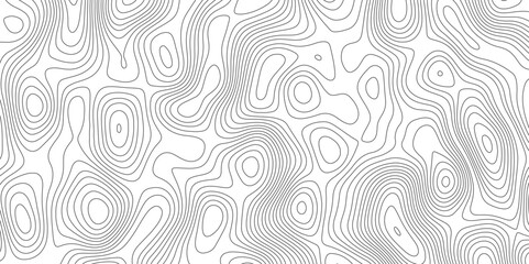 Abstract topographic contours map background. Panorama view gradient multicolor wave curve lines banner background design.