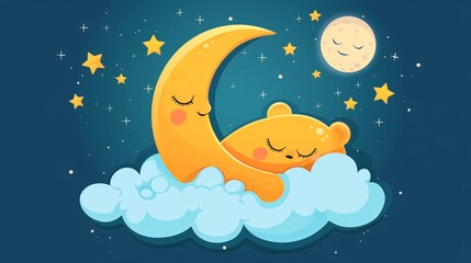 Serene Moon Sleeping - Website Poster Design