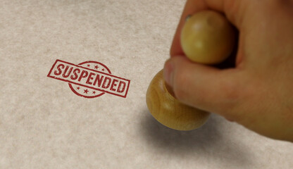 Suspended stamp and stamping