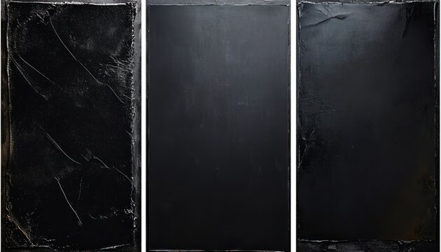 Vintage Black Paper Cardboard Textured Surfaces for Mixed Media and Collage