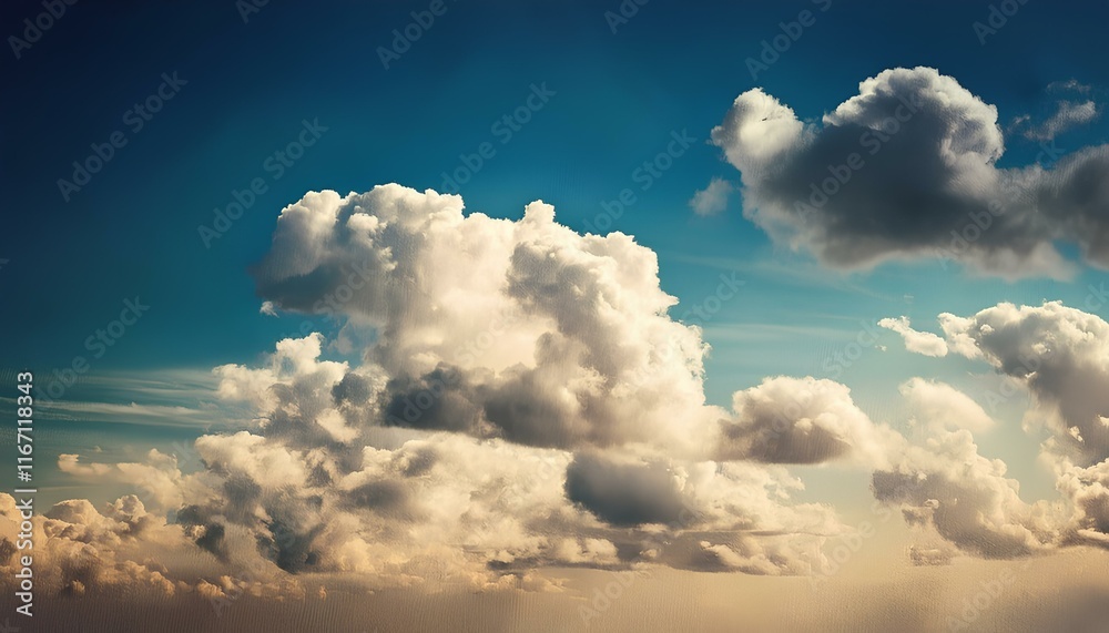 Aufkleber Vintage clouds sky background with copy space for add text.