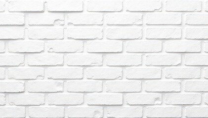 Fototapeta premium Clean white brick wall texture, perfect backdrop, whitewash, brick wall texture