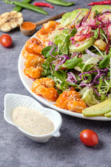 Grilled Shrimp Salad with Creamy Dressing