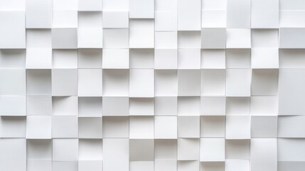 Abstract white 3D cube pattern background texture.