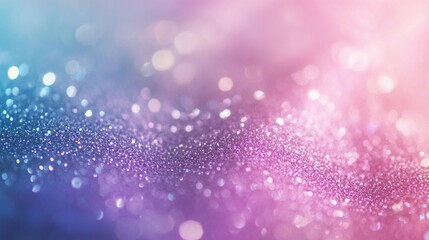 A soft pastel-colored glitter gradient with pink, lavender, and blue shades. The glitter particles are fine and sparkle gently, creating a dreamy and delicate background.