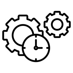 time management single icon