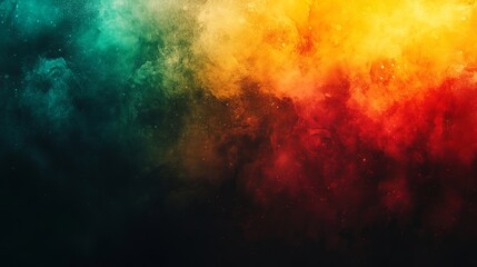 Colorful grainy gradient background with green yellow red black purple blurred colors for banner poster cover web design, Generative AI