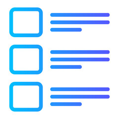Obraz premium tick box gradient icon