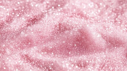 A soft, cloudy texture of pink glitter with gentle sparkles over a light pink background. This subtle, fluffy glitter effect is perfect for a gentle and playful feel .