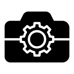 Obraz premium camera glyph icon