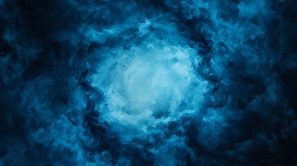 Obraz premium Soft Blue Watercolor Wash with Gentle Gradients for Text Overlay