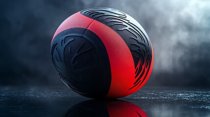  a colorful rugby ball